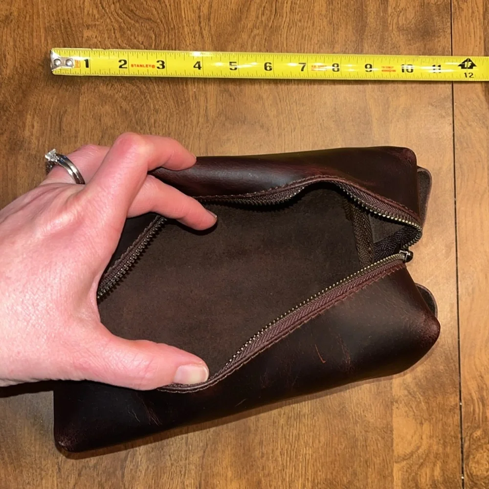 NEW Leather Makeup Bag + Toiletry Bag